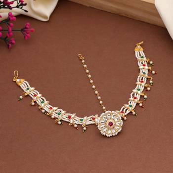 Multi color kundan matha patti 2