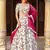 White Silk Semi Stitched Lehenga Choli with Floral Printed Work