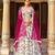 White Silk Semi Stitched Lehenga Choli with Floral Printed Work
