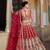 Red Net Semi Stitched Lehenga Choli with Stone Embroidery Work