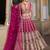 Magenta Net Semi Stitched Lehenga Choli with Stone Embroidery Work