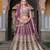purple net lehenga choli with stone embroidery work