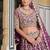 purple net lehenga choli with stone embroidery work