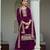 purple faux georgette sequin embroidered suit