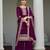 purple faux georgette sequin embroidered suit