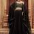 Black Georgette Semi Stitched Lehenga Choli with Hand Work