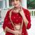 Red Georgette Semi Stitched Lehenga Choli with Sequence & Thread Work