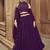 Purple Georgette Semi Stitched Lehenga Choli with Hand Work