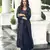 navy georgette shrug suit - full stitched free size