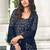 navy georgette shrug suit - full stitched free size