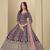 Velvet embroidered purple engagement wear anarkali suit