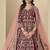 Velvet embroidered maroon engagement wear anarkali suit