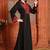 Designer Jalabiya in Black with Red Embroidery and Buttons