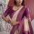 cream and wine handloom art silk festival trendy saree