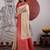 cream and red handloom weaving art silk festival trendy saree