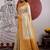 cream and orange handloom weaving art silk festival trendy saree