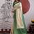 cream and green handloom weaving art silk festival trendy saree