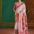 cream cotton blend weaving contemporary saree