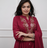 maroon rayon  embroidered straight kurta pant and dupatta set