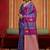 multi colour handloom art silk contemporary saree with weaving work