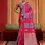 hot pink & lavender handloom silk blend saree with zari weaving