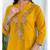 yellow rayon  embroidered straight kurta pant and dupatta set