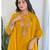 yellow rayon  embroidered straight kurta pant and dupatta set