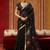 black handloom cotton blend weaving classic saree