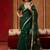 dark green handloom cotton blend weaving classic saree