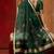 dark green handloom cotton blend weaving classic saree