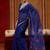 navy blue handloom cotton blend weaving classic saree