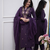 wine rayon  embroidered straight kurta pant and dupatta set
