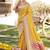 Yellow Woven Banarasi Silk Blend Saree With Blouse