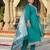 green viscose chanderi embroidered straight kurta pant and dupatta set
