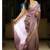 Lavender Color Embroidered Tissue Silk Blend Saree