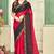 magenta black half n half trending designer saree for women