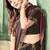 magenta black half n half trending designer saree for women