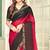 magenta black half n half trending designer saree for women