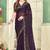 purple black half n half trending designer saree for women
