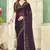 purple black half n half trending designer saree for women