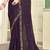 purple black half n half trending designer saree for women