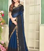 blue black half n half trending designer saree for women
