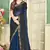 blue black half n half trending designer saree for women