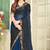 blue black half n half trending designer saree for women