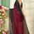maroon black half n half trending designer saree for women
