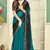 teal black half n half trending designer saree for women