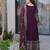 Purple georgette heavy embroidered Anarkali with dupatta