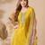 yellow viscose chanderi embroidered straight kurta pant and dupatta set