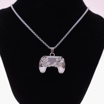 Men   s gaming controller pendant necklace | gamer chain for boys & men | video game jewelry | silver finish necklace 1