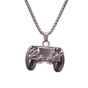 Men   s gaming controller pendant necklace | gamer chain for boys & men | video game jewelry | silver finish necklace 3